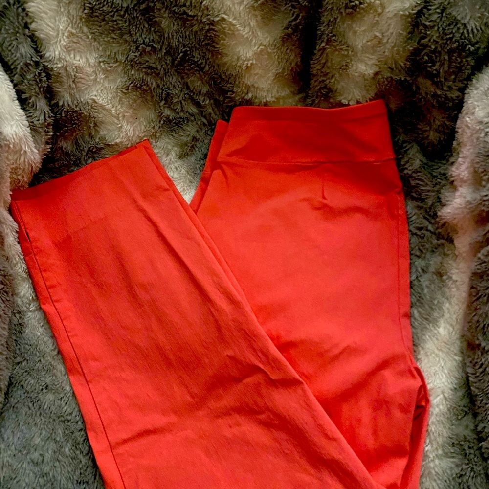White House black market pull on crop pants - no bulky belt loops!